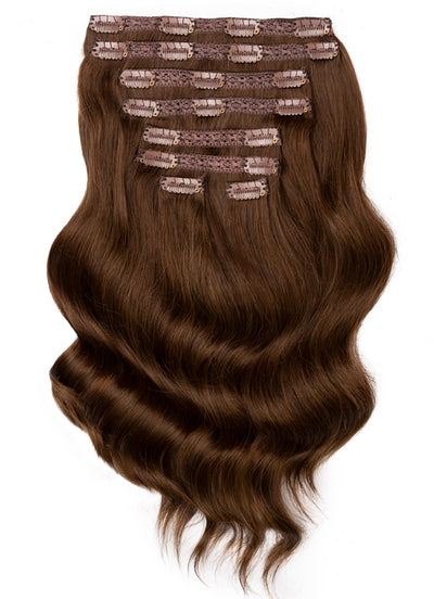 24 inch Ultimate Volume Clip in Hair Extensions  #2 Dark Brown
