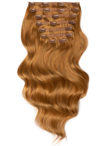 30 inch Ultimate Volume Clip in Hair Extensions #8 Chestnut Brown