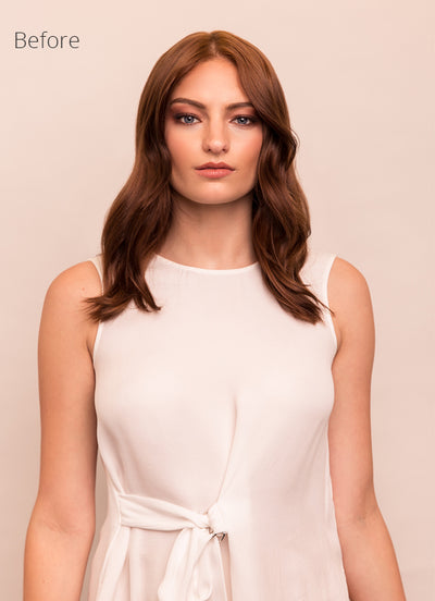 22 inch Halo Hair Extensions in #4 Medium Brown