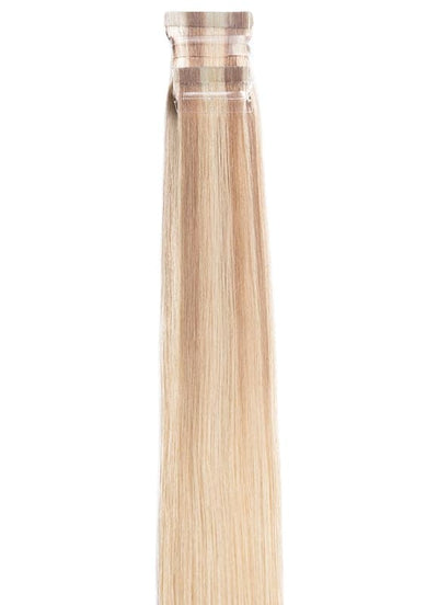 20 inch Remy Tape Hair Extensions Medium Ash Blonde to Light Blonde Balayage