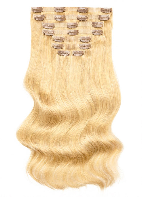 20 inch Seamless Clip in Hair Extensions #60 Light Blonde
