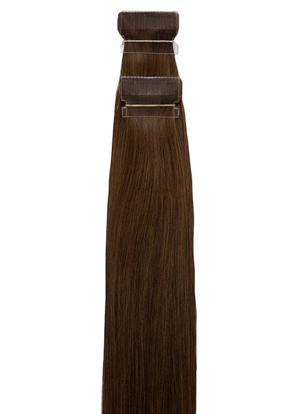 20 inch Remy Tape Hair Extensions #4 Medium Brown