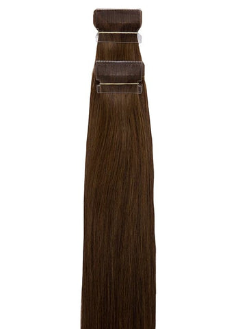 20 inch Remy Tape Hair Extensions #4 Medium Brown