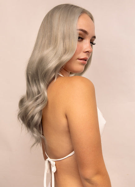 16 inch clip in hair extensions #silver 3