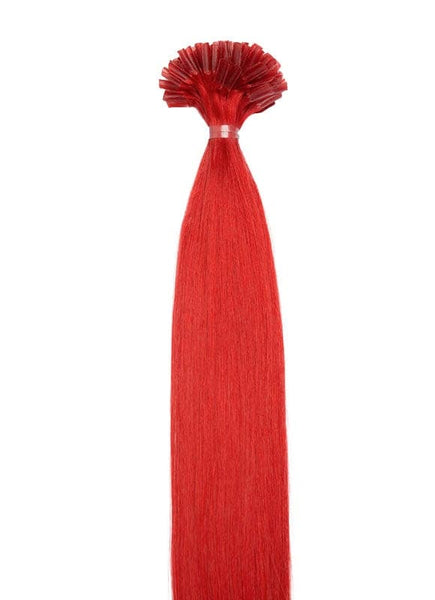 20 Inch Nail/ U-Tip Hair Extensions #Red