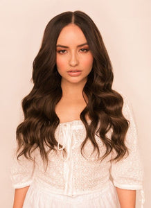 20 Inch Ultimate Volume Clip in Hair Extensions #1C Mocha Brown