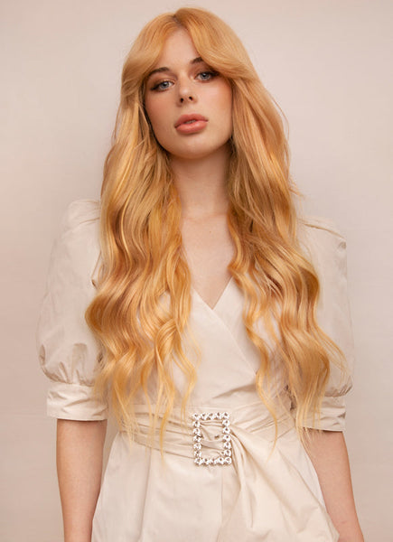 24 Inch Ultimate Volume Clip in Hair Extensions #27 Strawberry Blonde