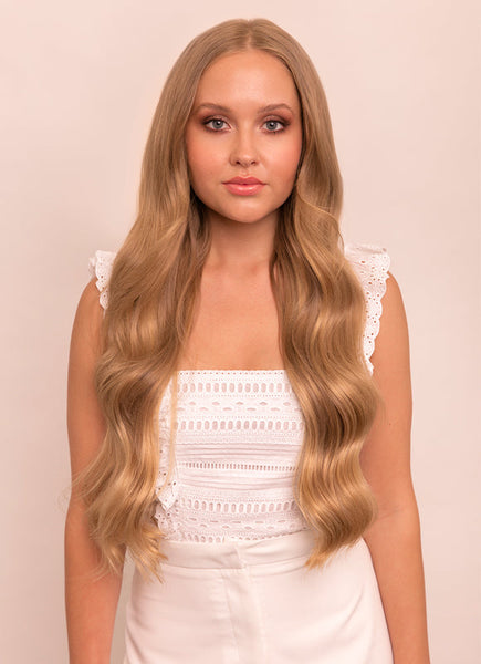 24 Inch Micro Loop Hair Extensions #18 Golden Blonde