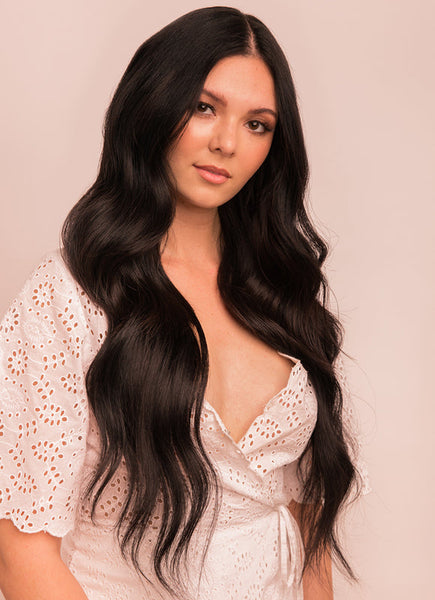 24 Inch Tape Hair Extensions #1B Natural Black