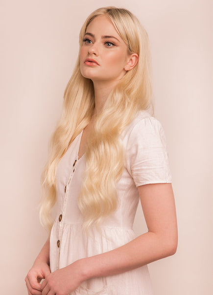 24 Inch Ultimate Volume Clip in Hair Extensions #60 Light Blonde