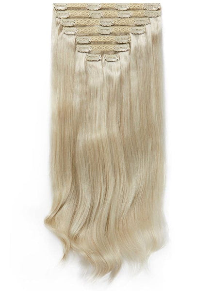 30 Inch Ultimate Volume Clip in Hair Extensions #60W Platinum Blonde