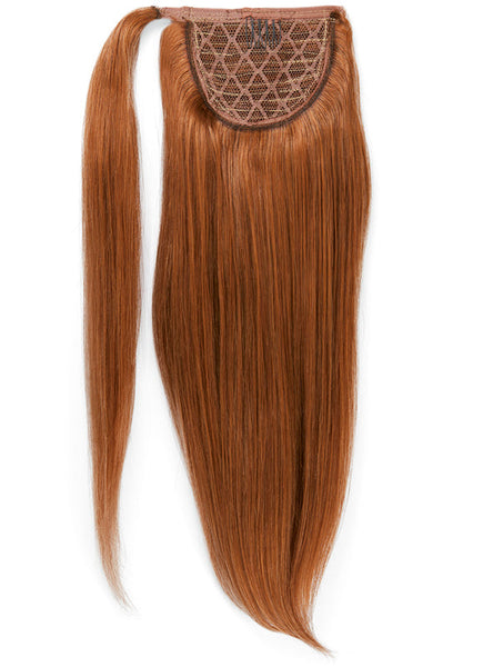 22 Inch Clip In Ponytail Extension #6 Light Chestnut Brown