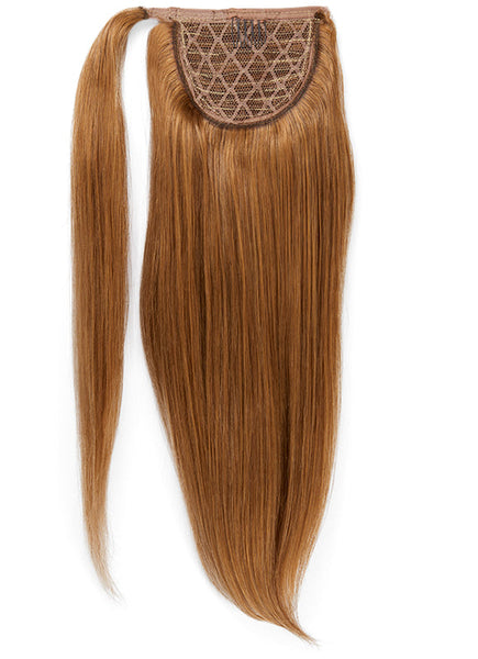 22 Inch Clip In Ponytail Extension #8 Chestnut Brown