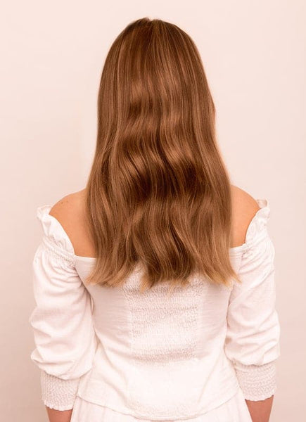 16 Inch Deluxe Clip in Hair Extensions #8 Chestnut Brown